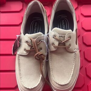 Nautica Men's Beige Boat Shoes